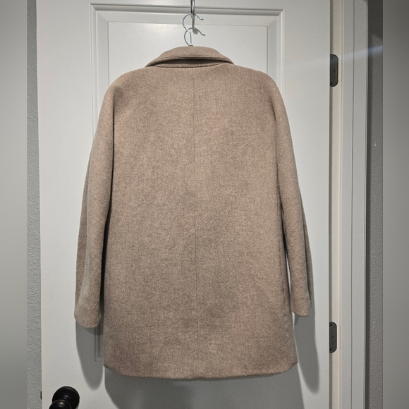 J Crew Women's Tan Beige Wool Blend City Coat Mid Length Size 2P - Picture 3 of 14